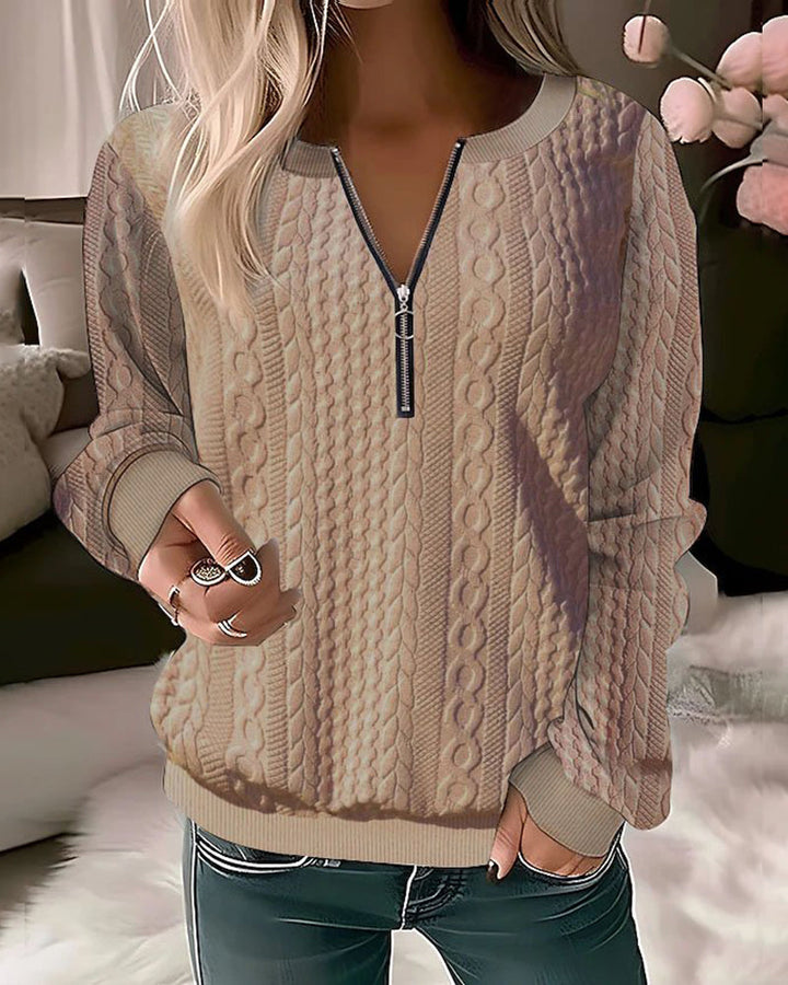 Tuva | Elegant zip-up sweater