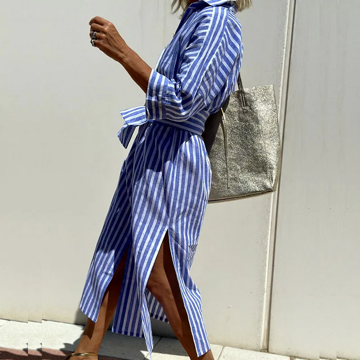 Esmeralda™ - Striped Shirt Dress